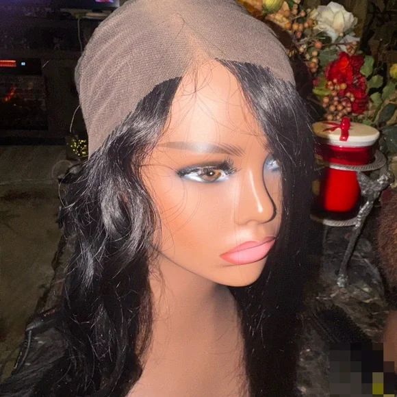 Black Virgin Hair Wig. 100% human hair 26”, 200 density, 13 x 6 lace - Picture 7 of 8